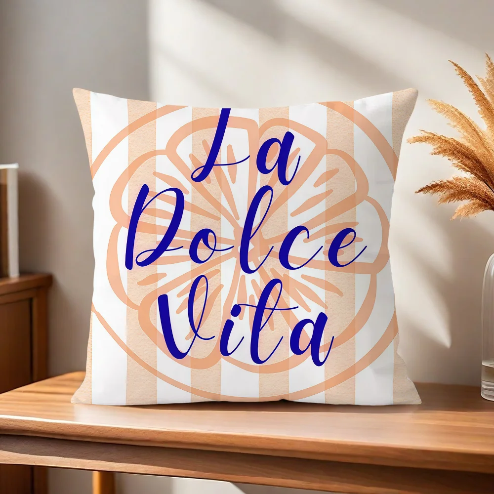 La Dolce Vita Kissenbezug Kissenhülle für Zuhause, Sofa, Wohnzimmer, Büro, Café, Auto – Detail 6