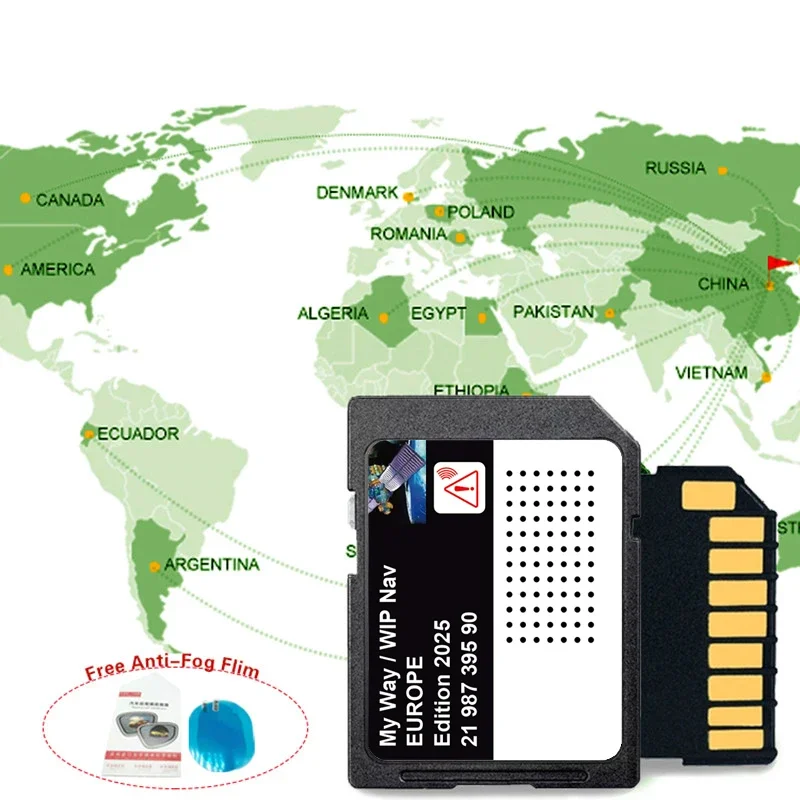 

for Peugeot WIP NAV 207/308/3008/407/508/5008/807/Partner Navigation T1000-39240 2025 Eu Morocco Map SD GPS Card Accessories