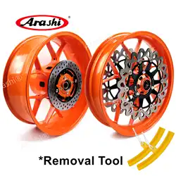 Arashi Front Rear Wheel Rim Brake Disc Rotors Set For HONDA CBR1000RR Fireblade 2004 2005 Motorcycle Tire CBR1000 CBR 1000 RR