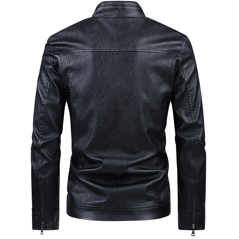 Men's leather jacket autumn and winter new collection: coat with fleece, middle-aged leather jacket, light business casual coat