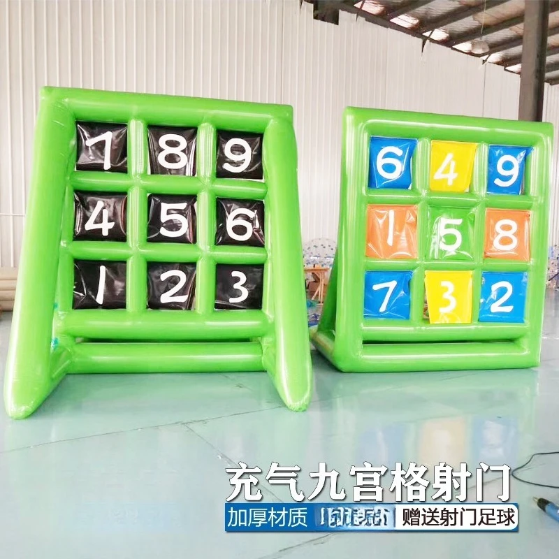 Inflatable football Jiugongge fun games props fixed-point shooting dart plate digital goal body intelligent equipment