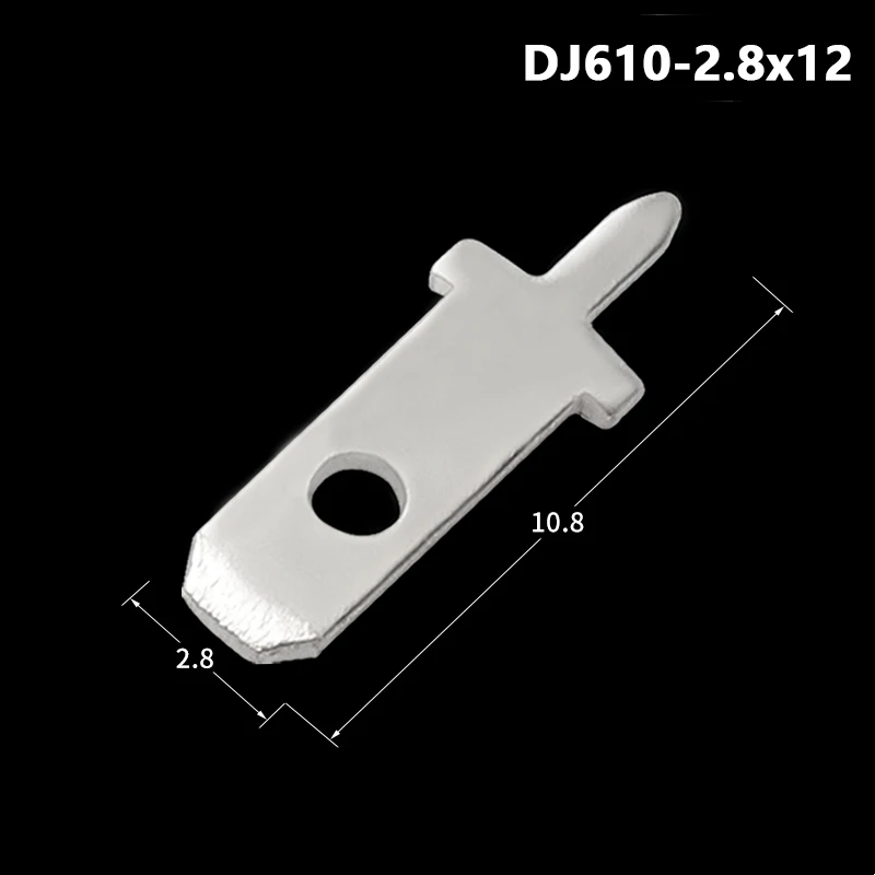 100pcs 2.8mm boards insert  soldering connector DJ610  insert 0.5mm and 0.8mm thick