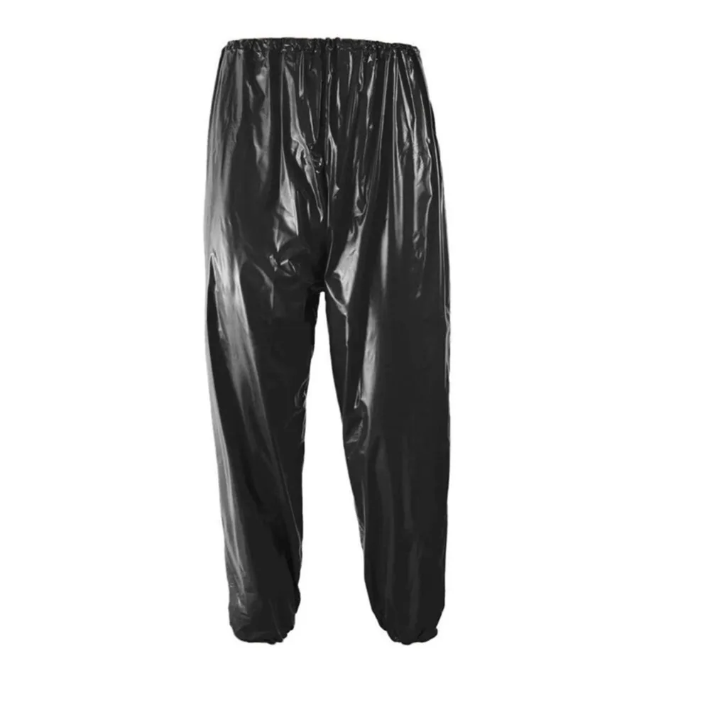 Unisex PVC Sauna Suit Black Full Body Workout Set Elastic Cuffs Sweat Boost Sweat Suit Weight Loss