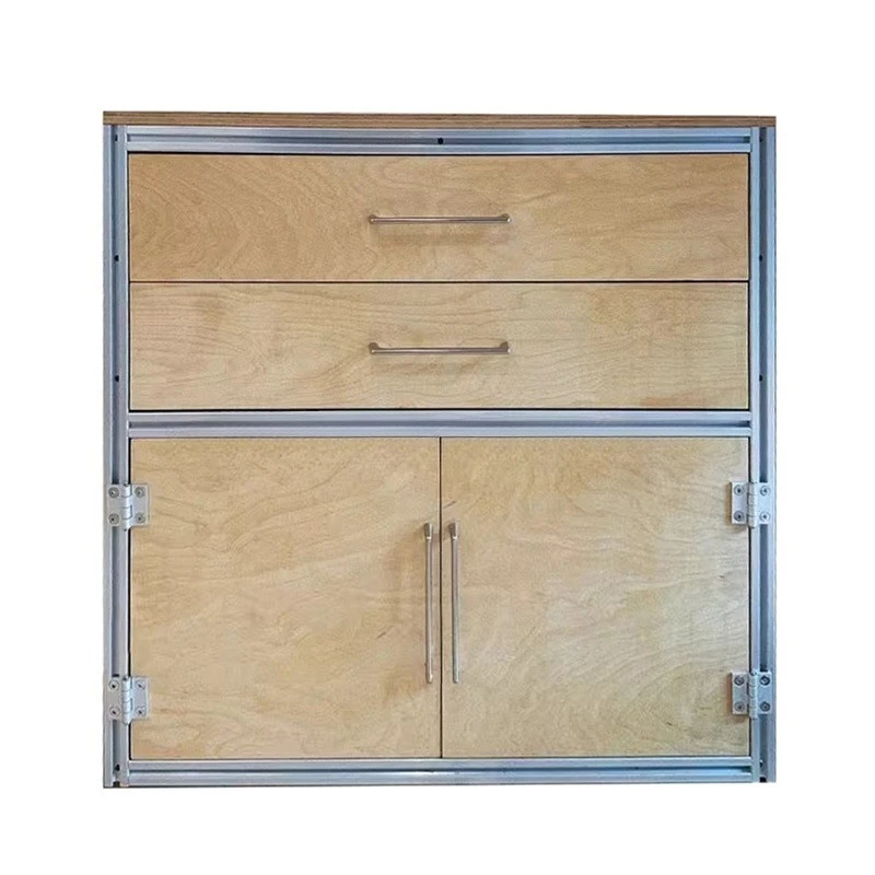 

Living room storage locker multi-functional medieval dining side cabinet aluminum profile coffee cabinet drawer type