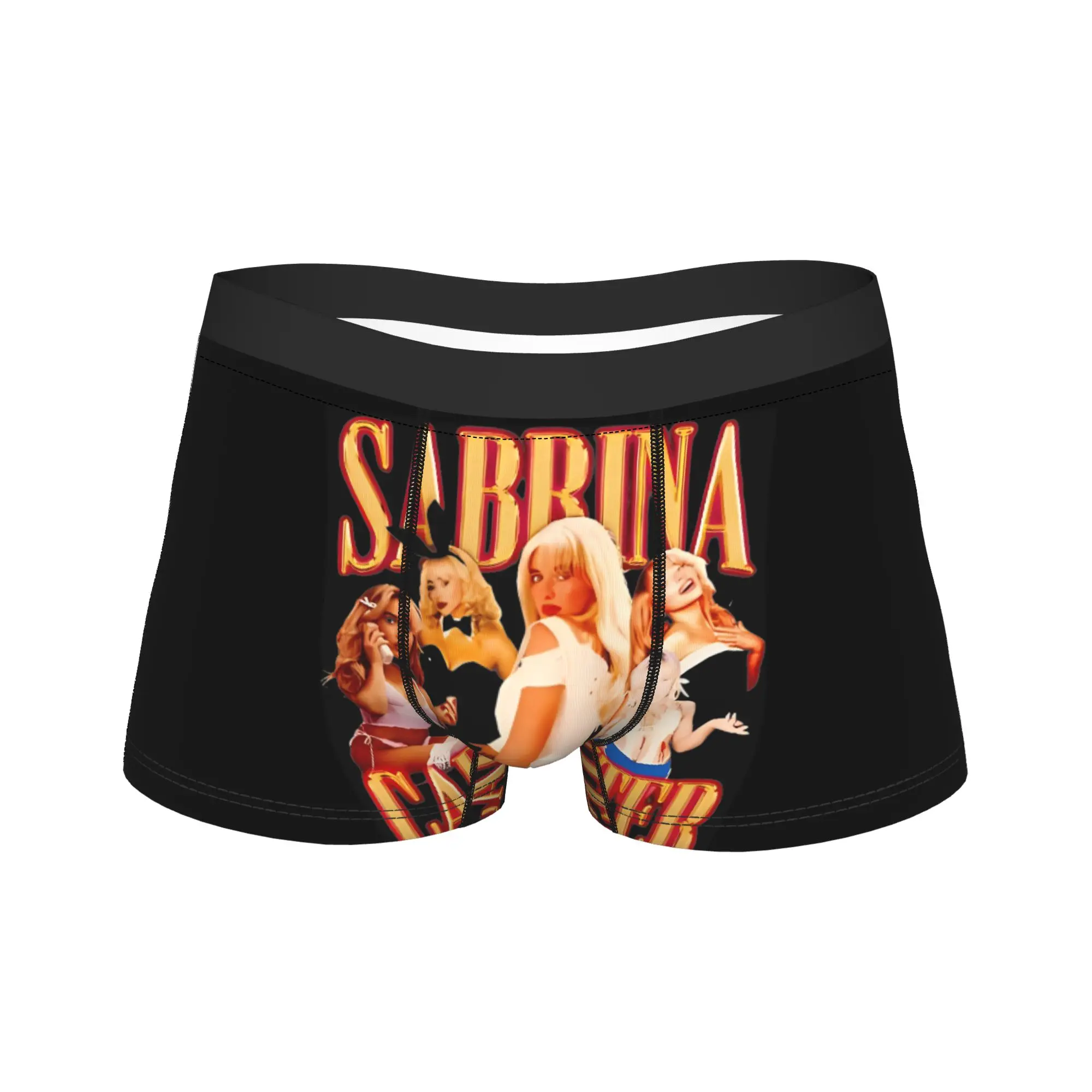 Sabrina Carpenter American Singer Underwear  Men's Underpants Design Funny Boxershorts Hot Sale Shorts Briefs Big Size 2XL