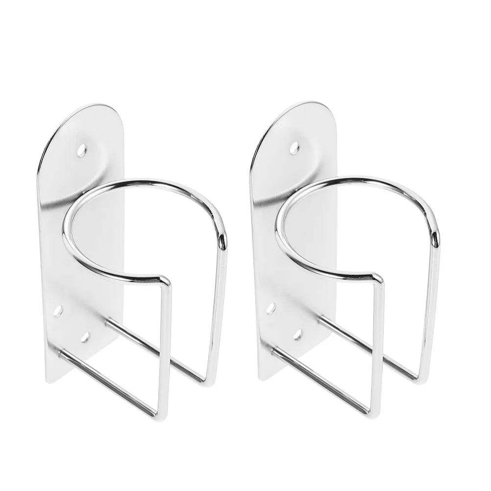 2Pcs Hair Trimmer Holder Stainless Steel Wall Mounted Clippers Organizer Stand Barbershop Storage Rack Bathroom Hair Tool