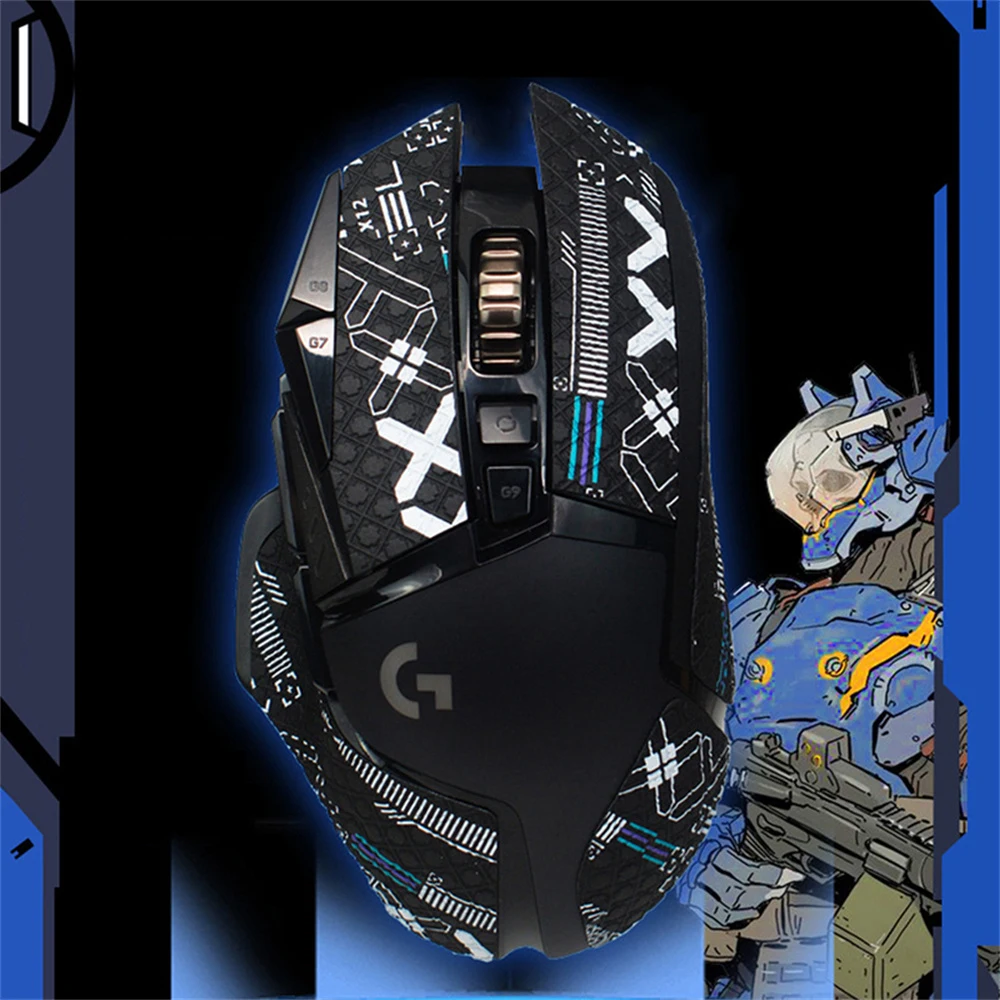 DIY Gaming Mouse Grip For Logitech G502 Hero Sticker Non Slip Lizard Leather Suck Sweat Hero PC Gamer Mouse Protective Sticker