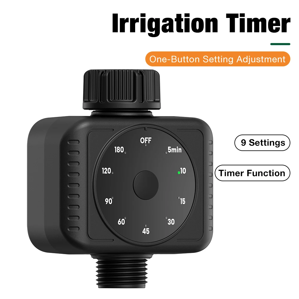 Garden Irrigation Water Timer 9-gear Water Controller Timing Device 1 Zone Programmable Watering Countdown Sprinkler System
