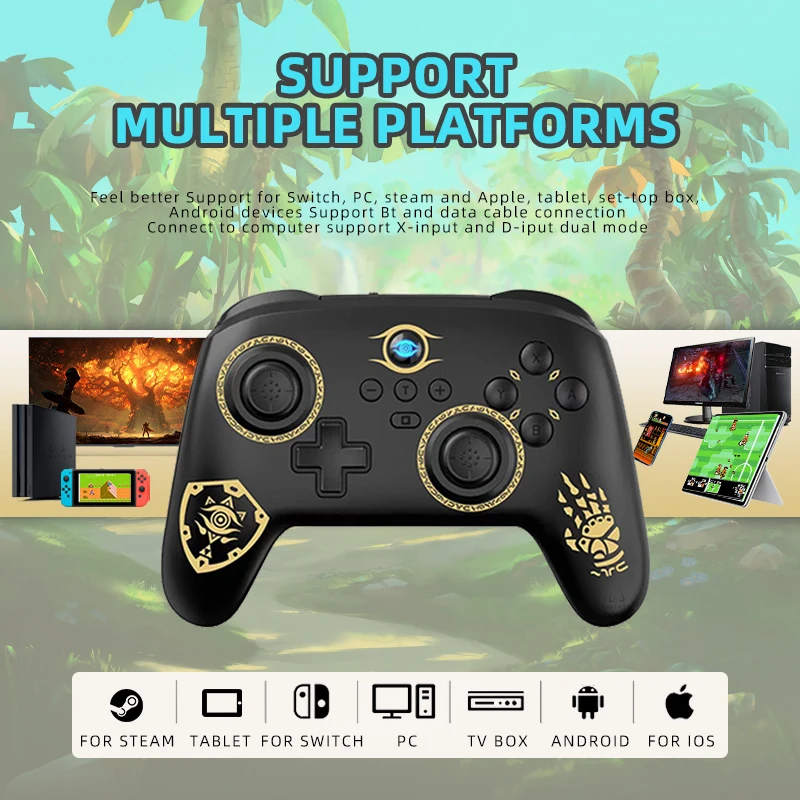 Switch Pro Gamepad Wireless Gaming Controller for Nintend Switch OLED/Lite Joystick For Steam Yuzu Controle PC