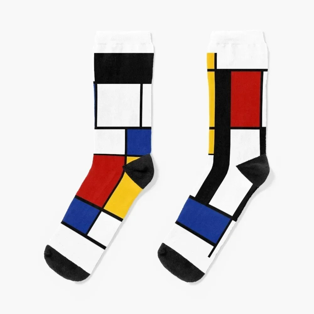 De Stijl #2 (Mondrian Inspired) Socks funny gift custom sports Socks For Girls Men's