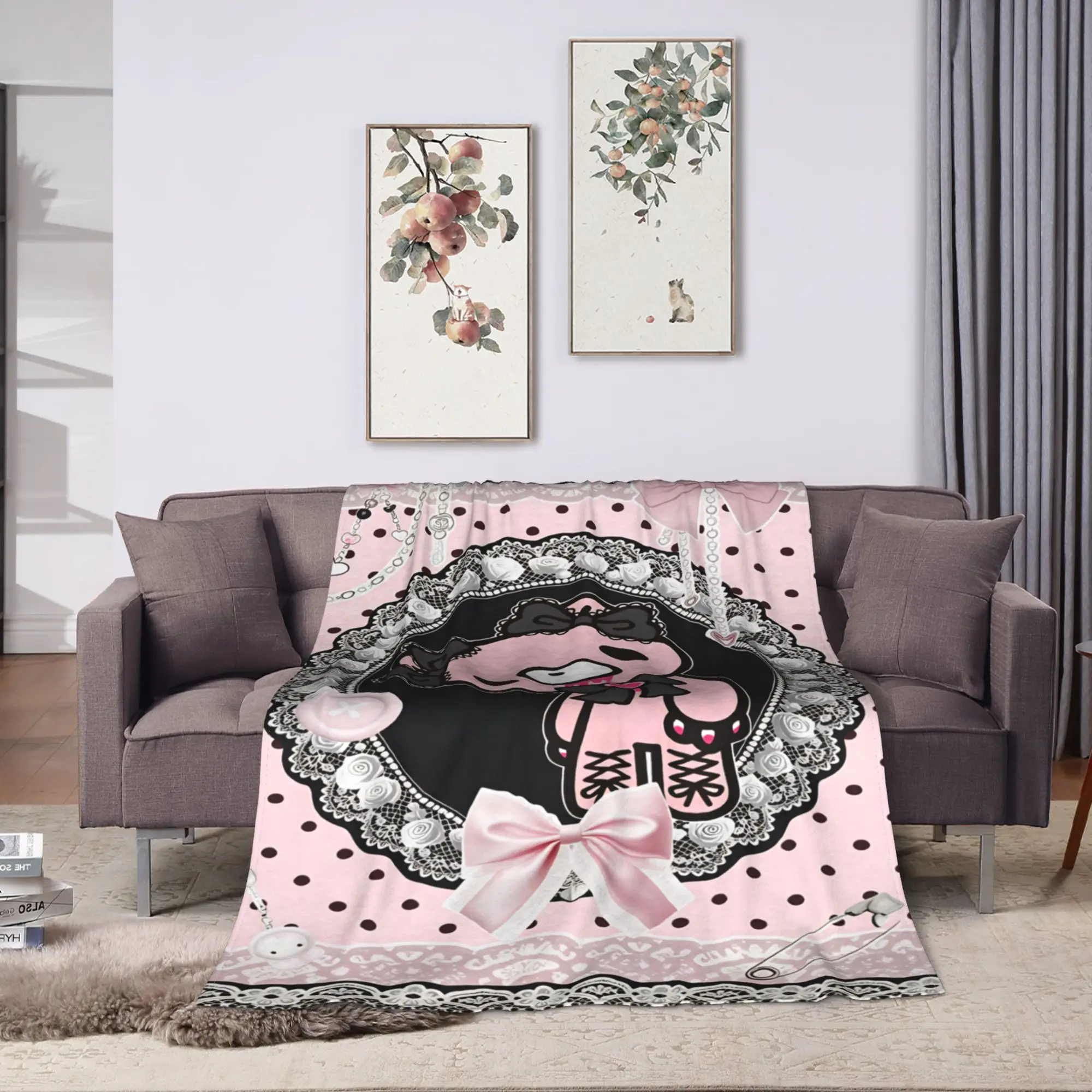 Warm Blanket Decorative  G-Gloomy Bear Throw Blanket  Flannel Bedspread For Couch Chair Comfortable Sofa Bed Cover