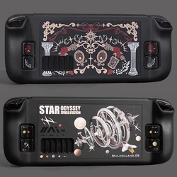 Steam Deck Oled Case Cool Black Moon Star Hard PC Console Cover for Steam Deck Protective Case Anti-Scratch Non-Slip Shell