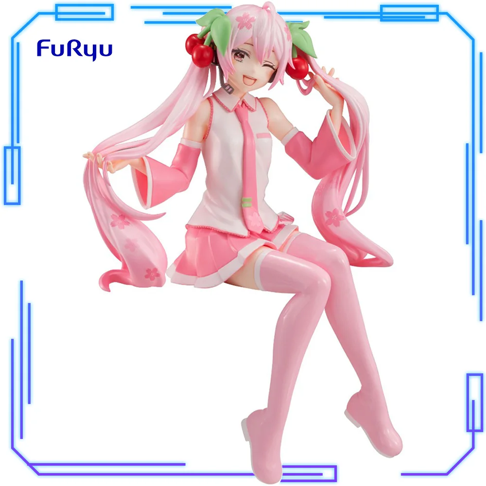 在庫あり-フリュー純正-ヌードルストッパーフィギュア-初音ミク-サクラミク-ウィンクver-13cm-コレクションモデルおもちゃ-クリスマスギフト