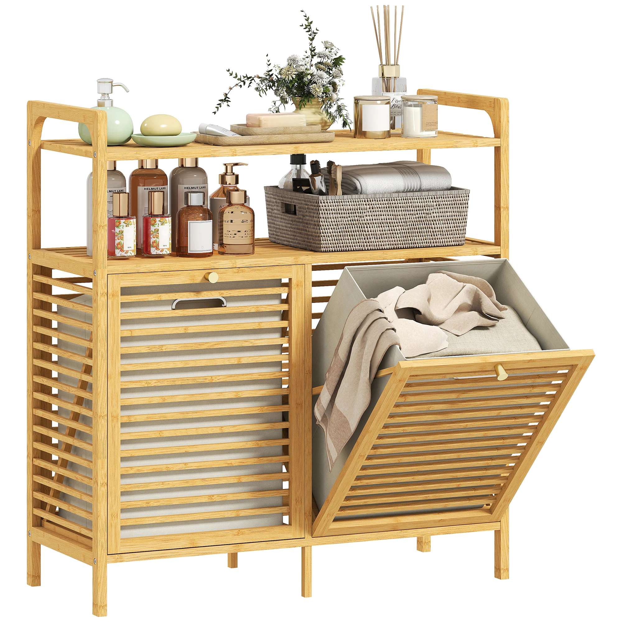MUEBLE ROPA SUCIA DE BAMBÚ
