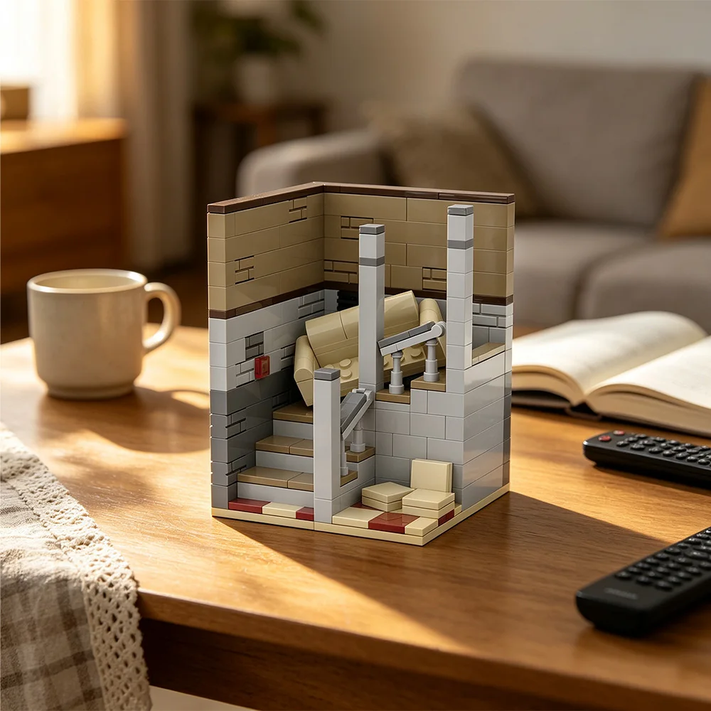 MOC Friends Sitcom Vignette Building Blocks Kit PIVOT Living Room Sofa Scene Home Decor Bricks Toys Adult Gift