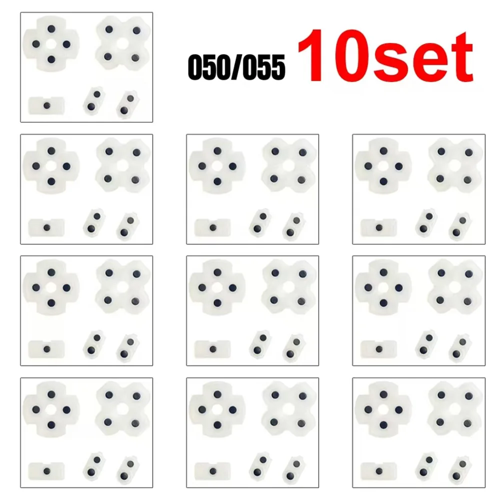 10Sets/5/1 Set Silicone Conductive Rubber Pads for PS4 Controller, Buttons Repair Replacement Part for PS 4