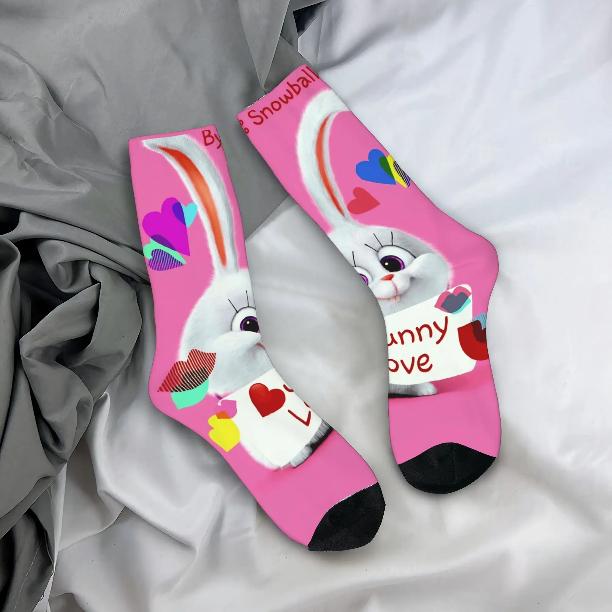 

The Secret Life of Pets Bunny Love Stockings Men's Socks Quality Trendy Socks Winter Outdoor Sports Anti Bacterial Design Socks