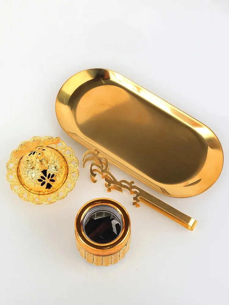 موقد إبداعي للعلاج بالروائح في الشرق الأوسط ، حديد ومعدن ، تنقية هواء داخلي ، غرفة نوم منزلية ، مجموعة