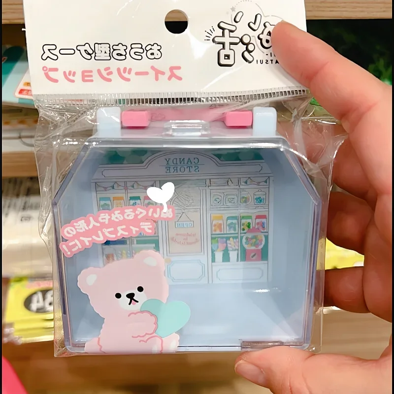 

High Quality Show Cute Baby House Room Decoration Toy Transparent Family Doll Toy Desktop Ornament Gifts Unbox Display Box Gifts