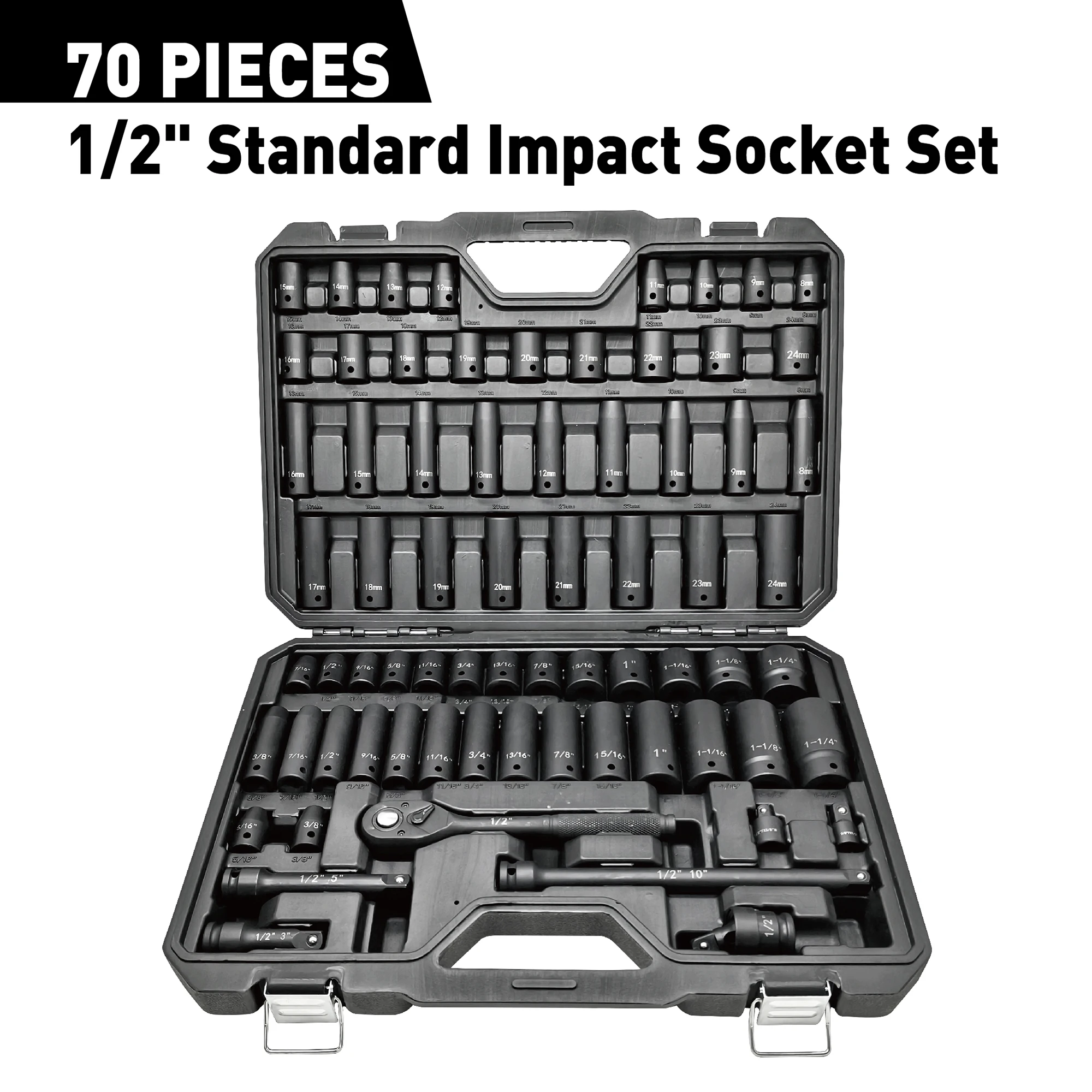 70Pcs 1/2" Drive Im…