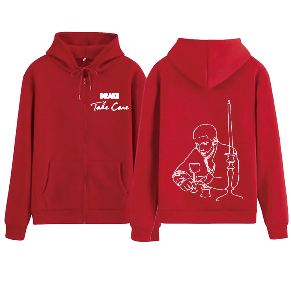 Take Care Drake 2024 ซิปHoodie Harajukuเสื้อStreetwearแฟนเพลงของขวัญVคอเสื้อปกติUnisex