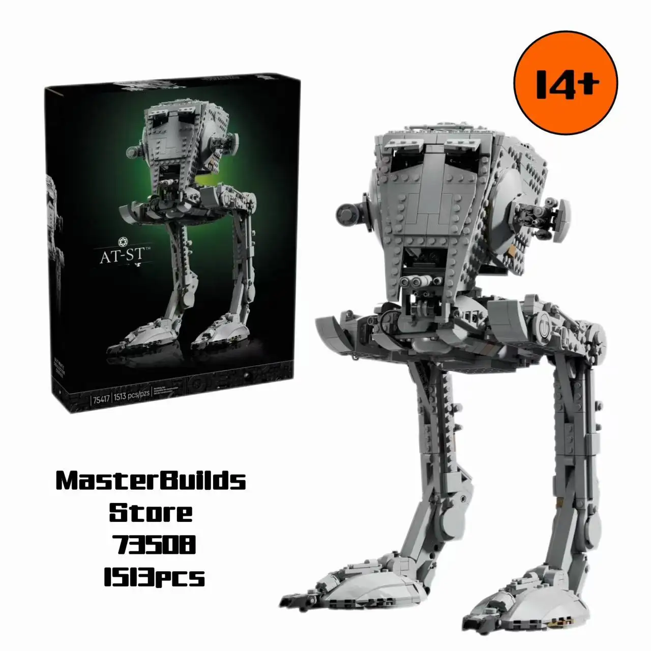 

75417 Galaxy AT-ST сборная модель, Новое поступление, на складе, украшение для дома, креативная серия, подарок на Рождество и день рождения