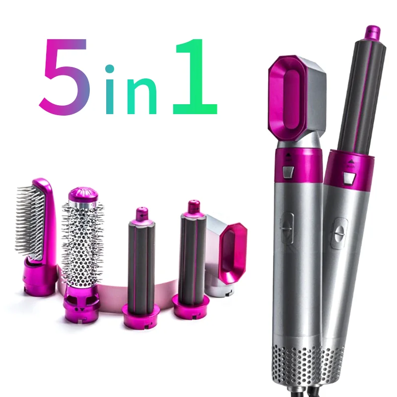 イルイボ レディース5 in 1 ヘアカーラー、ホットスタイラーセット、プロ仕様ヘアカーラー、ヘアストレートナー、スタイリングツール、家庭用ヘアカーラー 1