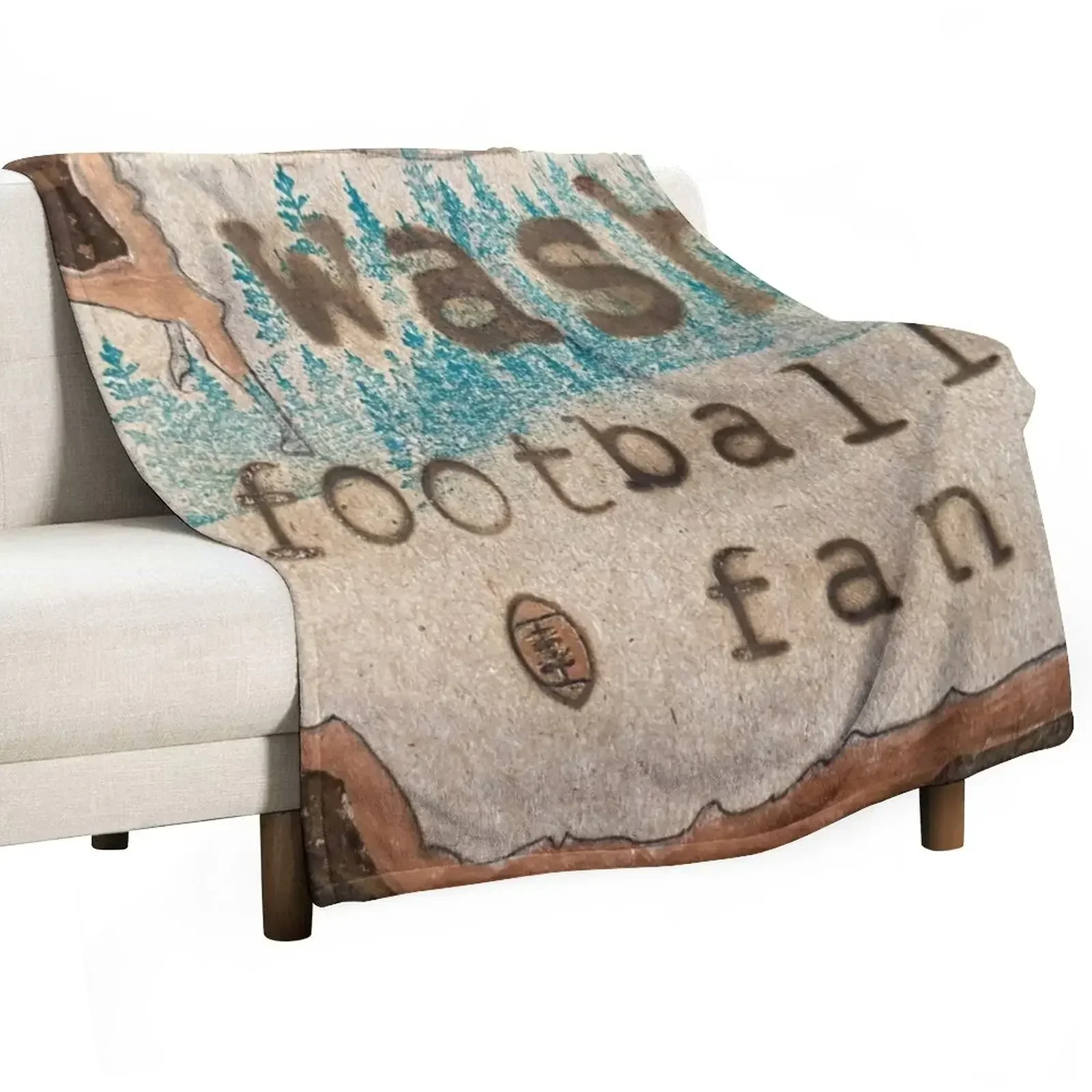 Washington Football Fan Throw Blanket Bed Bed linens Travel Flannels Blankets