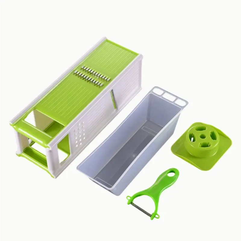 

【LAST CHANCE】Five-In-One Ulti-Functional Vegetable Cutter Four-Sided Square Shredder Home Kitchen Hand-Protection Shredder