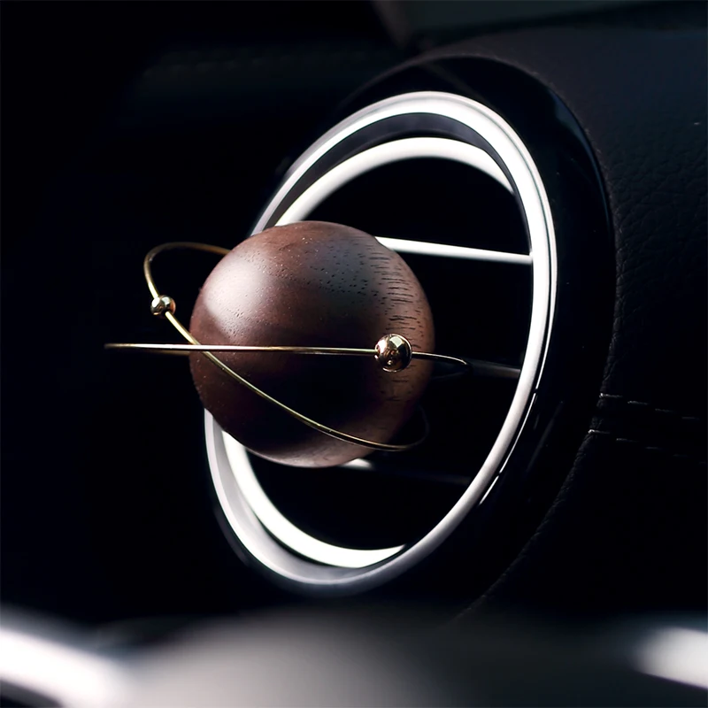Asteroid diffuser wood, car perfume out of trend aromatherapy balm car string life utensils planet diffuser