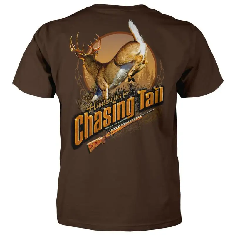 Hunters Live For Chasing Tail Hunting T shirt Deer Nature Wildlife Dad Funny