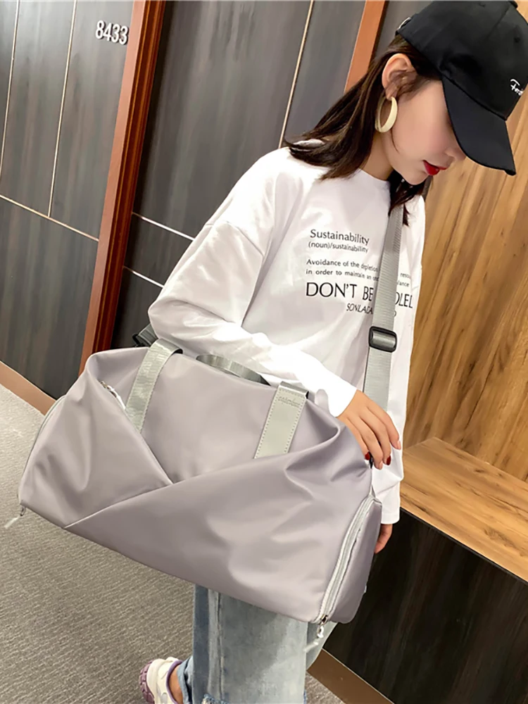 Nass Trocken Trennung Reisetaschen Frauen Wasserdichte Oxford Tuch Handtasche Faltbare Sport Gym Bag Männliche Große Kapazität Gepäck Tote