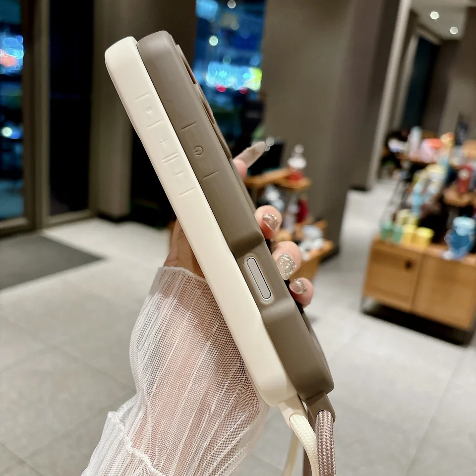 Funda para iPhone 18 17 16 15 14 13 12 11 Pro Xs Max 7 8 Plus 16e 17e, con correa ajustable para colgar, suave 3