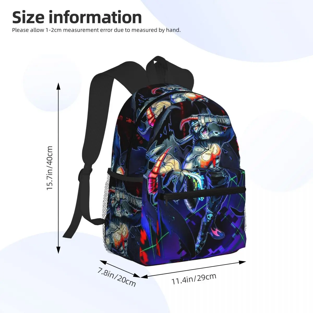 Anime Digimon Lady Devimon Student Backpack School Bag Hiking Travel Daypack for Men Women Fashion Bookbag Shoulder Bags