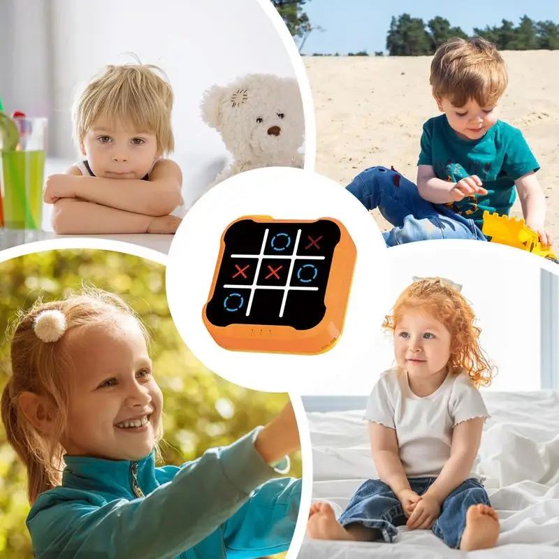 Electronic Tic-Tac-Toe Game Puzzle Game Console For Kids Portable Travel Game Console Classic Toy Board Game Friends Gathering