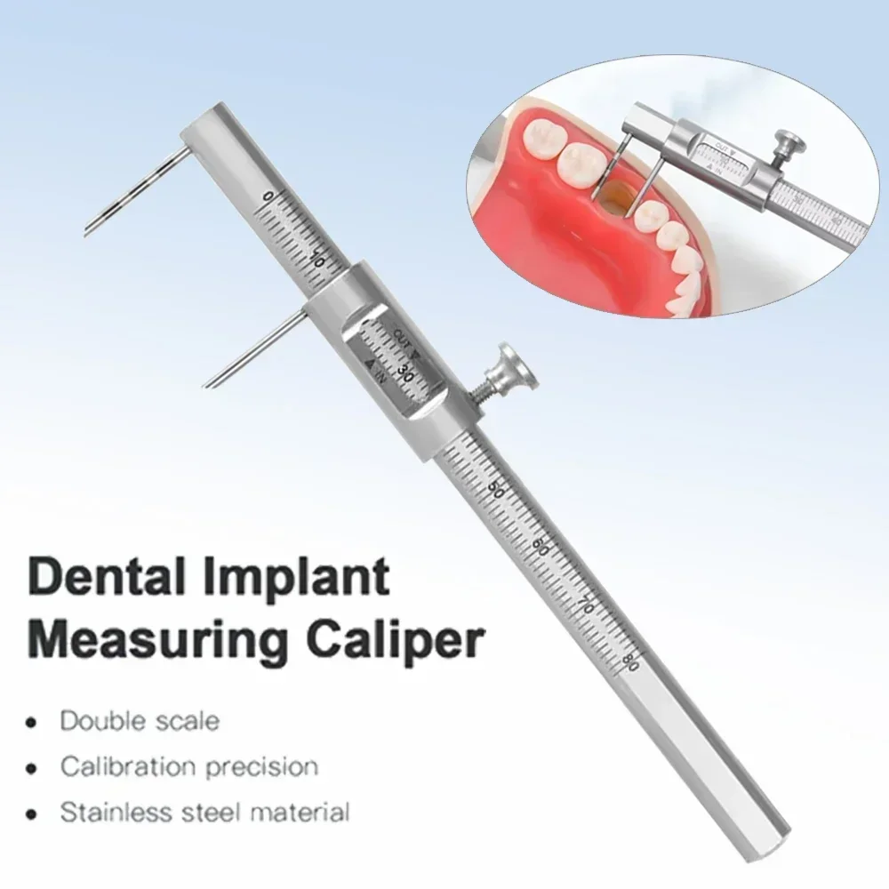 

Dental Implant Measurement Calipers Slide Gauge Rule Precision Dental Tools for Surgical Instruments