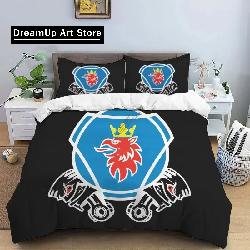 Fashion Eagle Head Truck S-Scanias Patterns Bedding Set Boys Girls Twin Queen King Size Duvet Cover Pillowcase Bed boys Adult