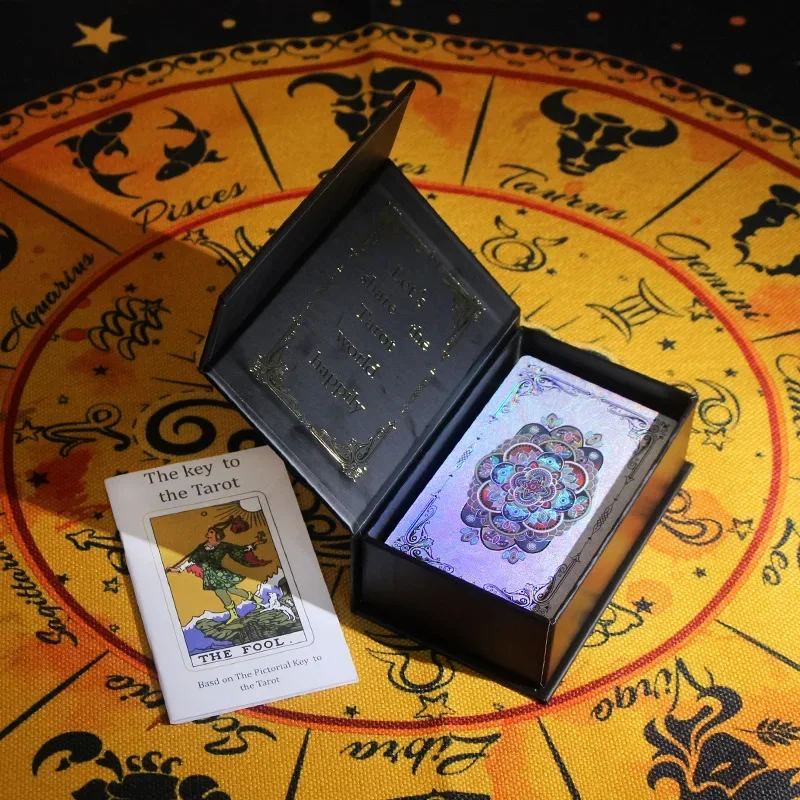 New Gilding Laser Rider-Waite Tarot Party Board Game Card Suit Divination Future Fortune Telling Collection Waterproof Poker