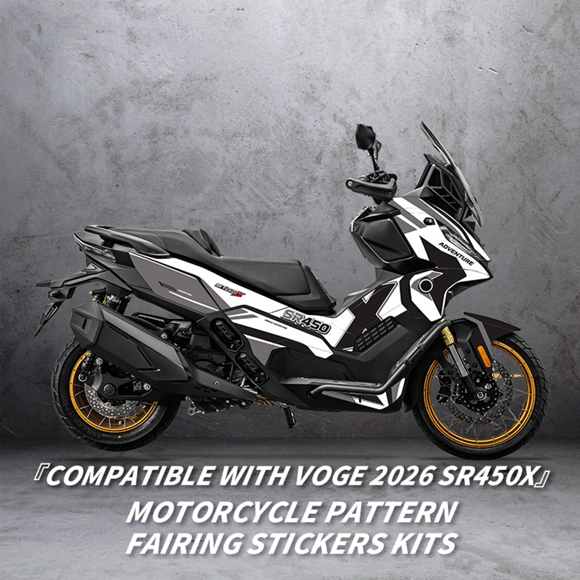 Motorcycle Graphics Body Wrap Sticker Adhesive Decoration Parts Compatible with 2026 VOGE SR450X Full Body Fairing Decal Sticker