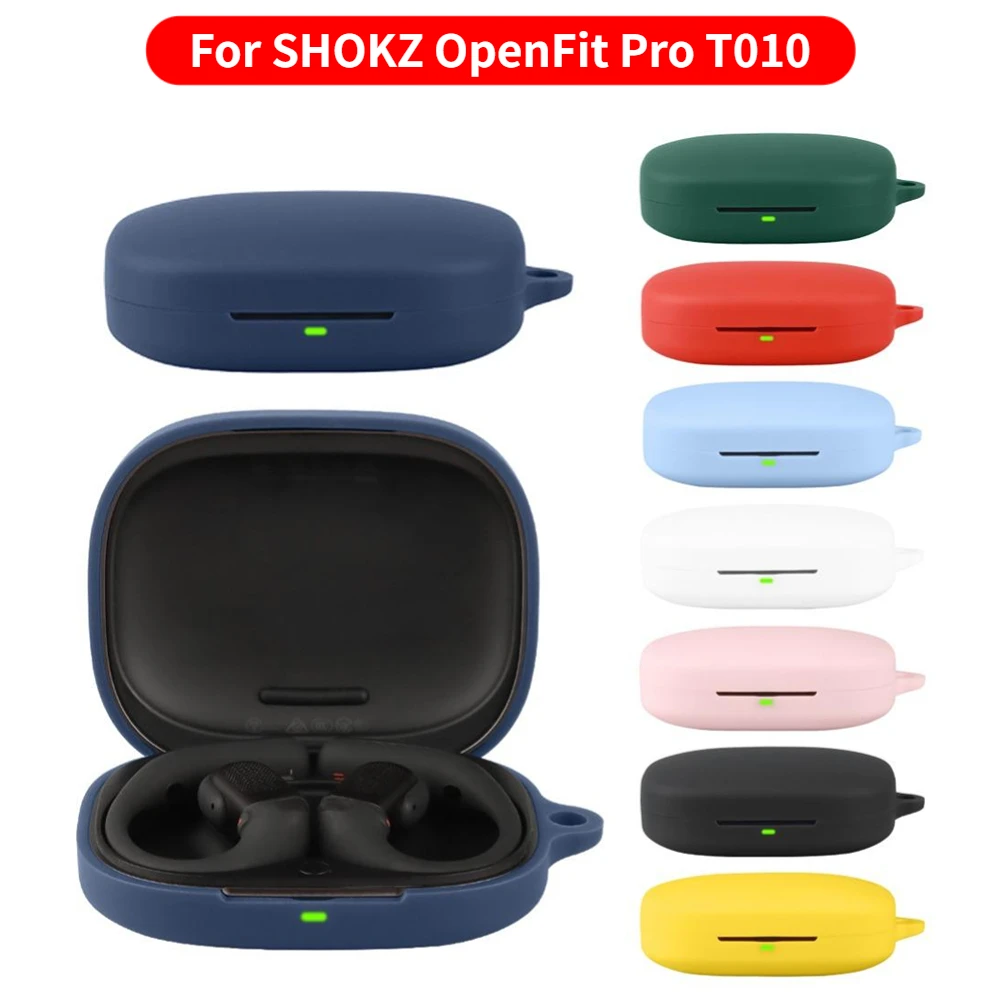 Hülle für SHOKZ OpenFit Pro T010 Kopfhörer, weiche Silikon-Schutzhülle, mehrfarbiges Ladeetui für SHOKZ OpenFit Pro