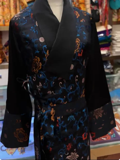 Chiński kołnierzyk brokatowy Xizang sukienka damska spódnica Bola spódnica do tańca narodowego