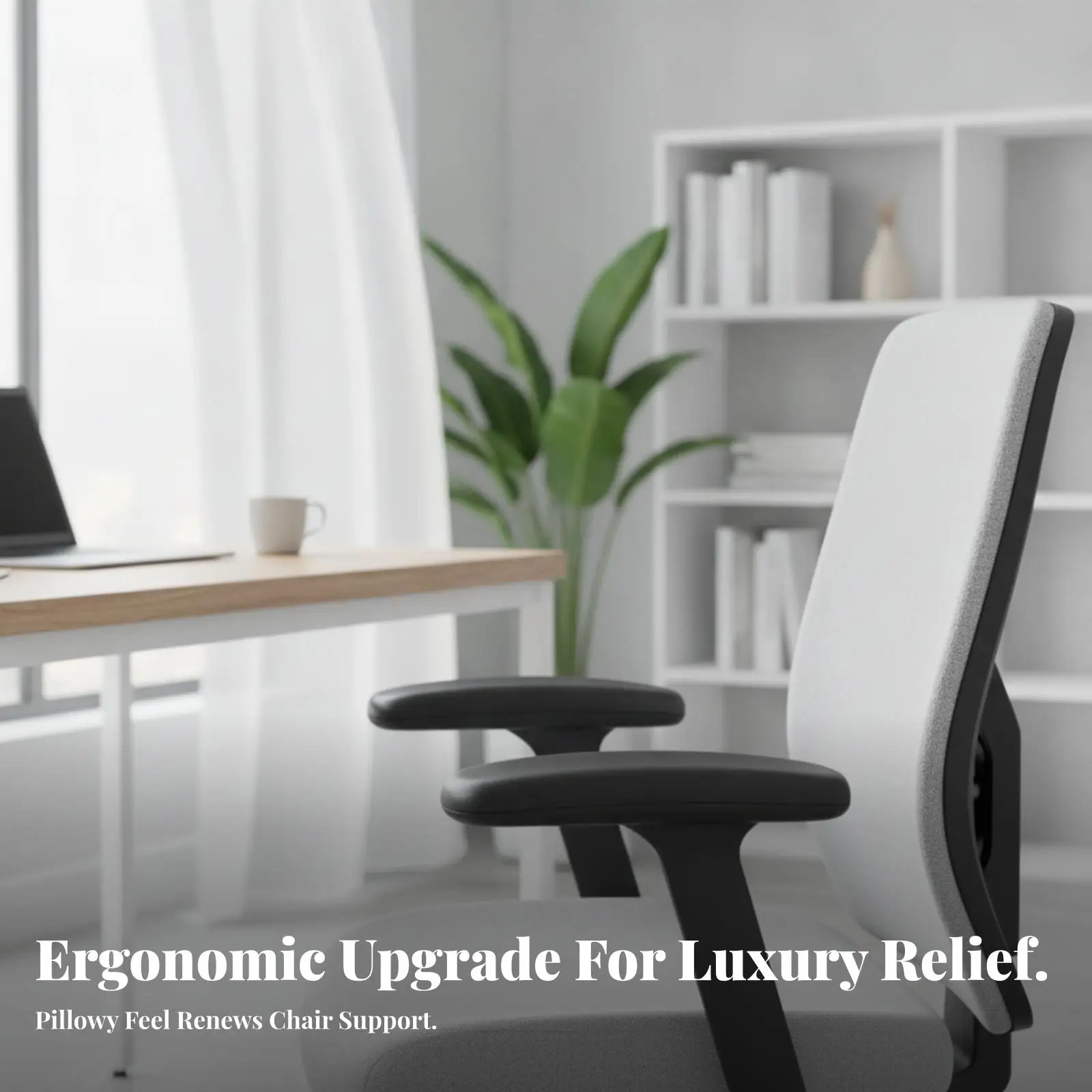 Ergonomic PU Arm Pad for Chair Replacement Cushion Universal Fit Smooth Surface Durable Foam Core Armrest