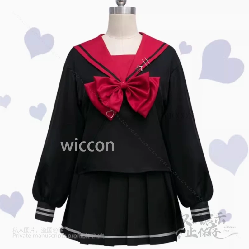Juego de Anime NEEDY GIRL Rain/ Ame OVERDOSE, disfraz de Cosplay, vestido negro JK, uniforme para mujer, fiesta de Halloween, juego de rol personalizado