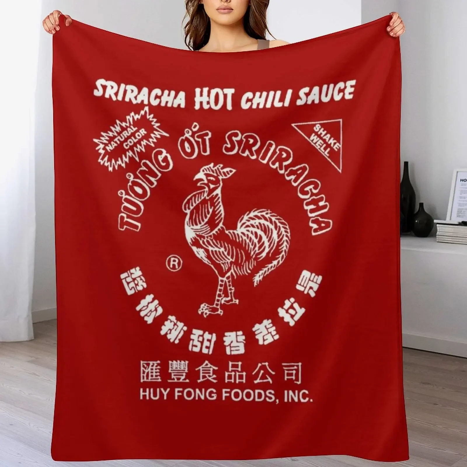 

Sriracha Full Throw Blanket Warm Flannel Blanket for Couch Chair Bedroom