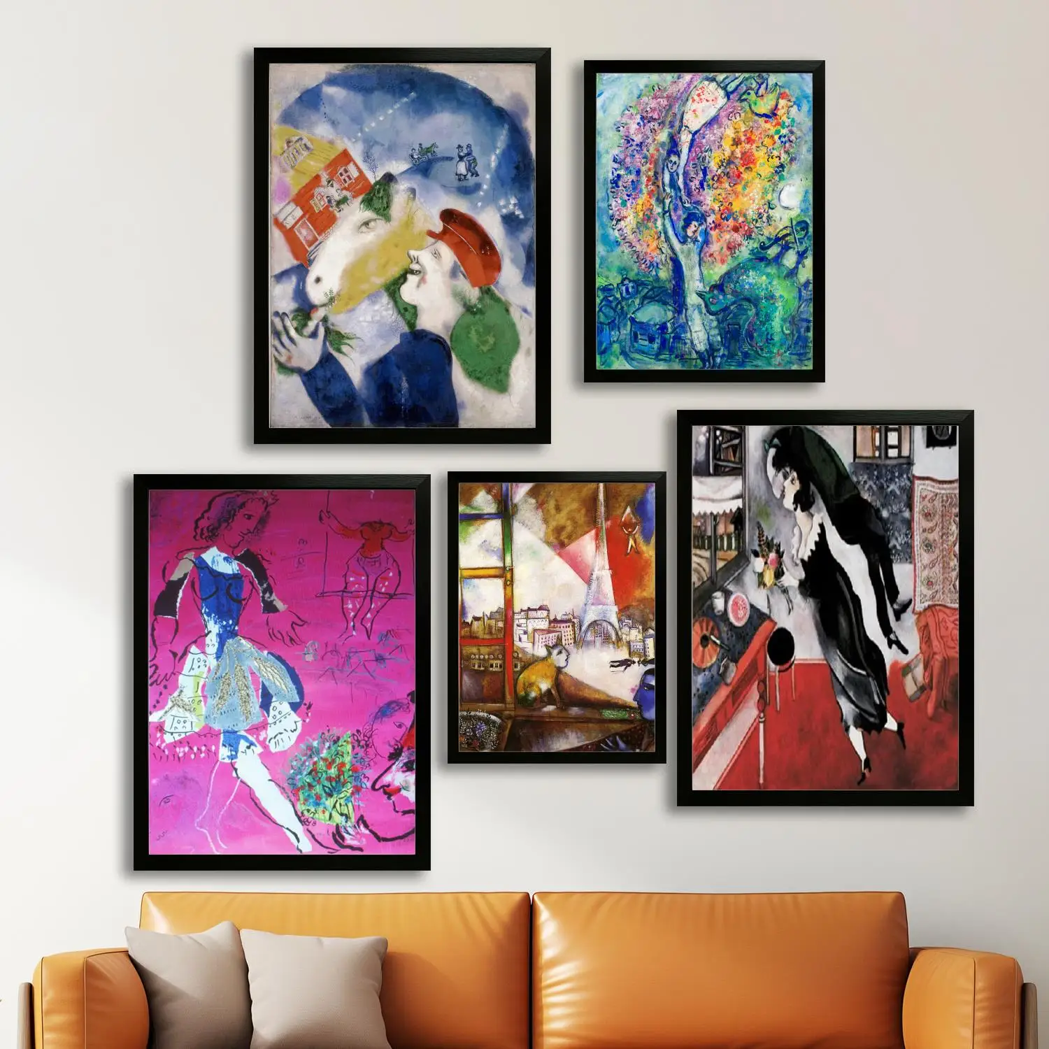 

la mariee marc chagall холст художественный постер, настенная художественная картина с принтом, современные семейные постеры для декора спальни, декоративная живопись