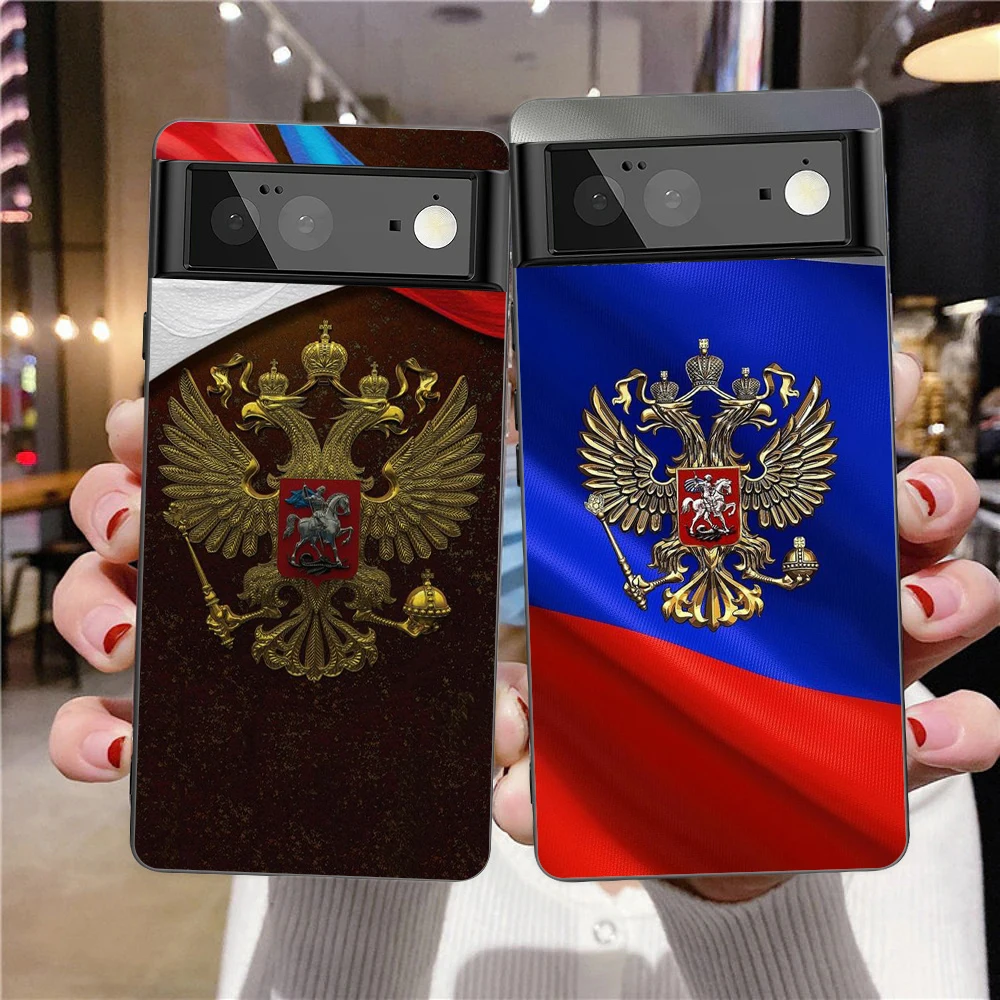 

Russian Flag Phone Case Cover for Google Pixel 8 7 6 7A 6A Pro 5G Shockproof Silicone Soft 9 Pro XL 8 Pro 5G Shell Coque Bag TPU