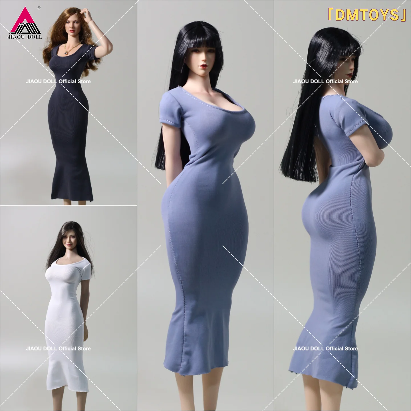 DMTOYS DF092 1/6 Skala Weibliche Enge Hüfte Gewickelt Fischschwanz Kleid Elegante Kleidung Modell Fit 12'' Soldat Action figur Körper Puppe