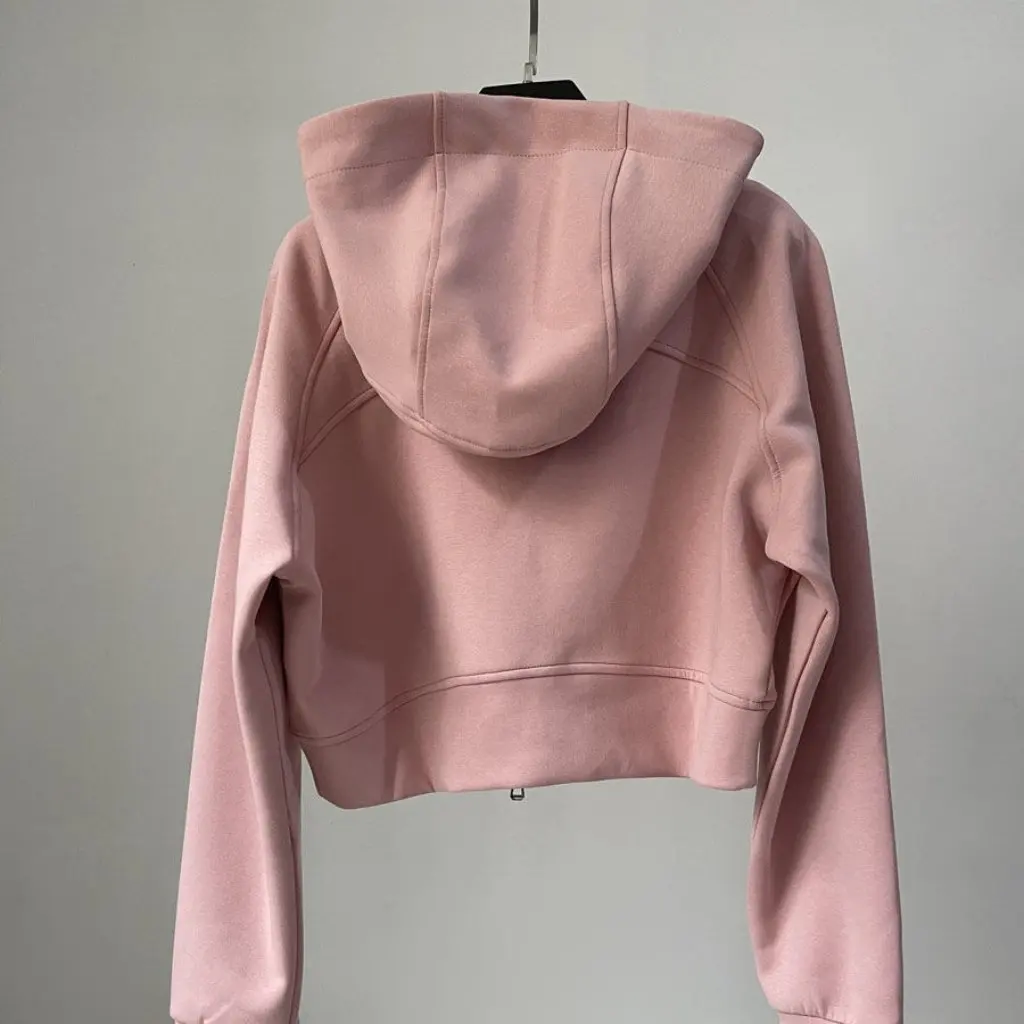 

Женский спортивный свитер в американском стиле, модный кардиган с капюшоном и воздушным слоем, однотонная свободная куртка на весну и осень