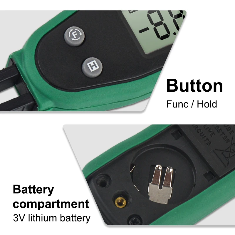 Chytrý SMD tester LCD displej auto dosah elektrická kapacita odolnost continuity dioda šach datový držet rotable tweezer špendlík multimetr