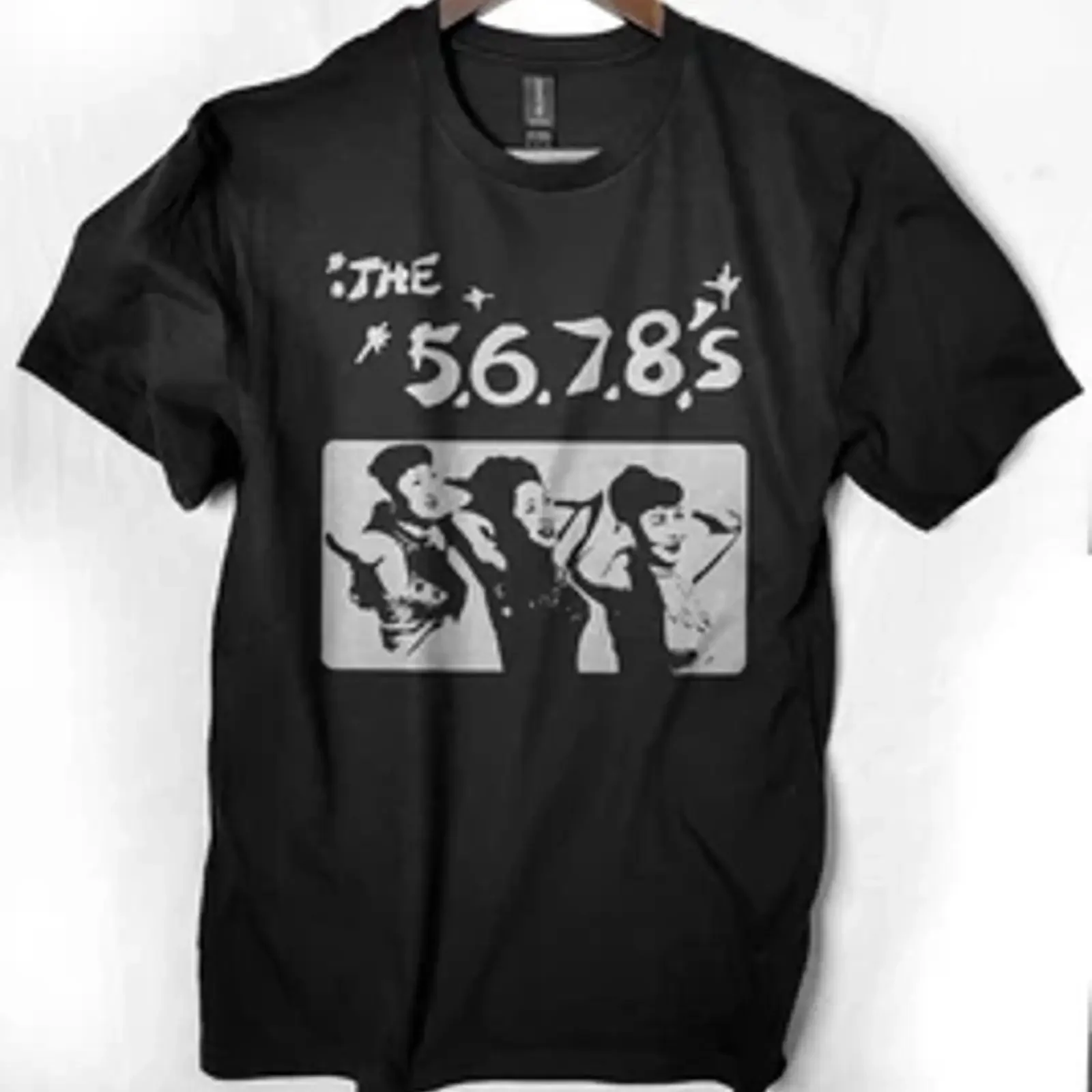 the 5 6 7 8 s band T shirt post punk vintage Washed Unisex Comfortable streetwear Versatile designer clothes Casual fashion